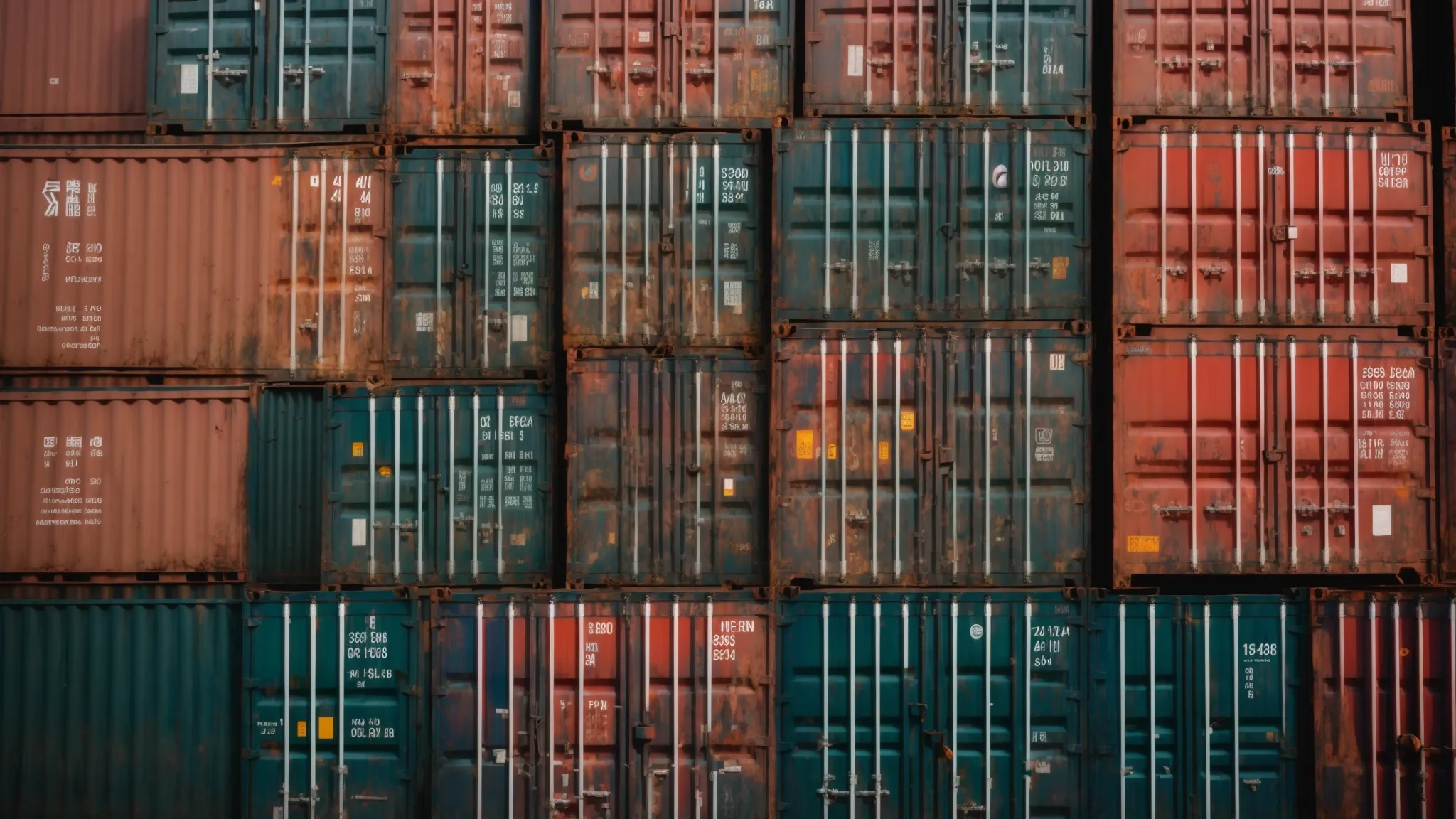 a variety of insulated shipping containers arranged side by side, showcasing different sizes and modifications.