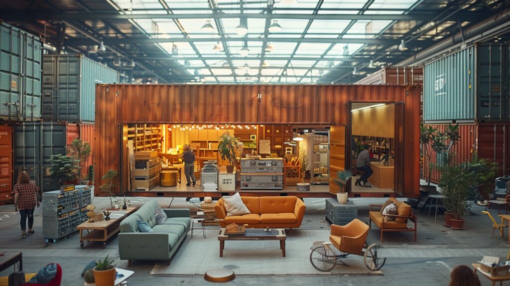 Furniture capacity in 40-foot container